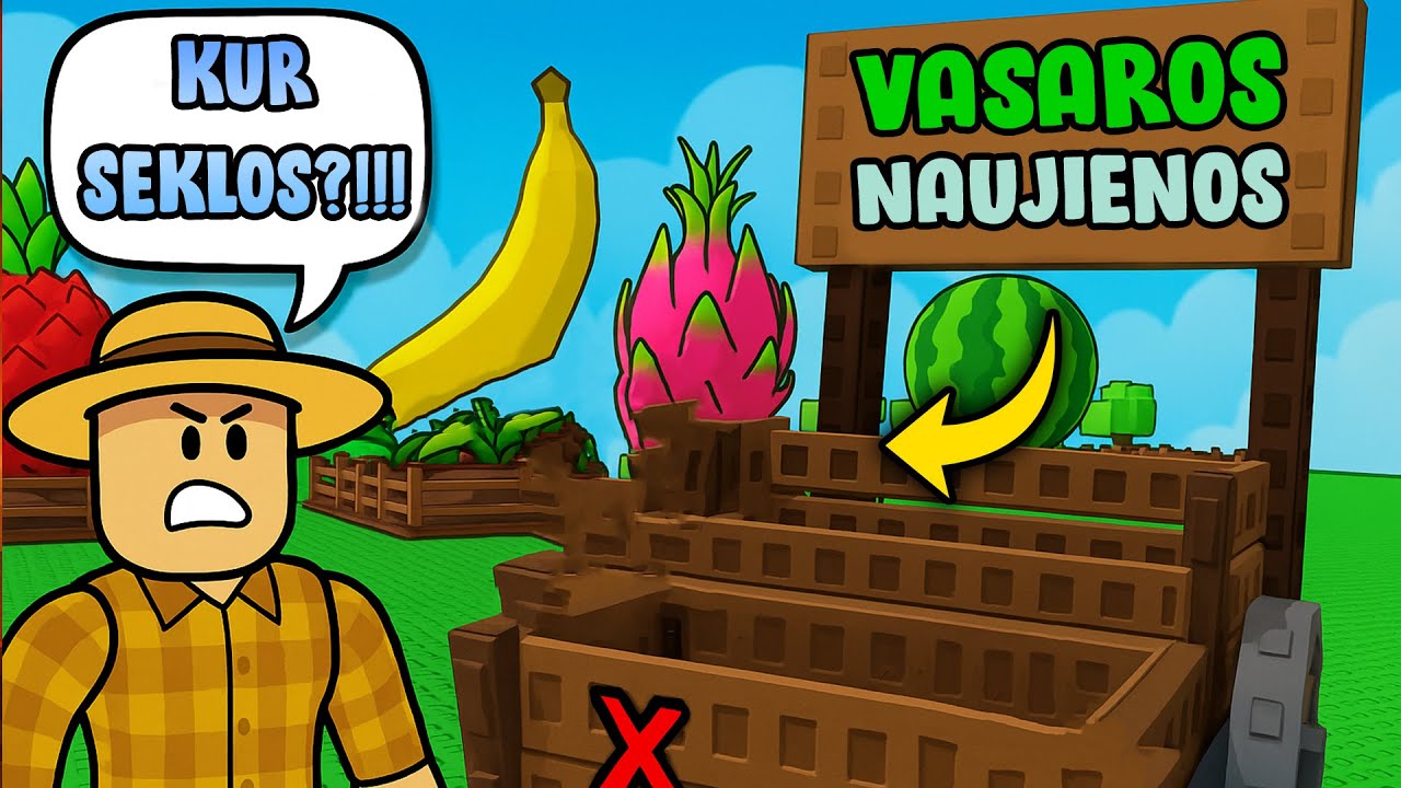 Vasaros Milžiniški Vaisiai Grow a Garden Žaidime!