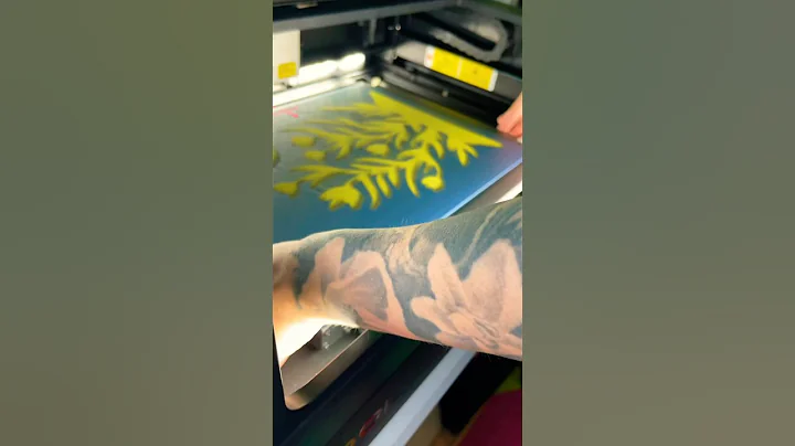 Testing the xTool S1 Screen Printer! 💚 #screenprinting #xtools1 #laserengraving