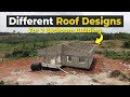 Construction of 2 bedroom houses with different roof designs blocks  cement