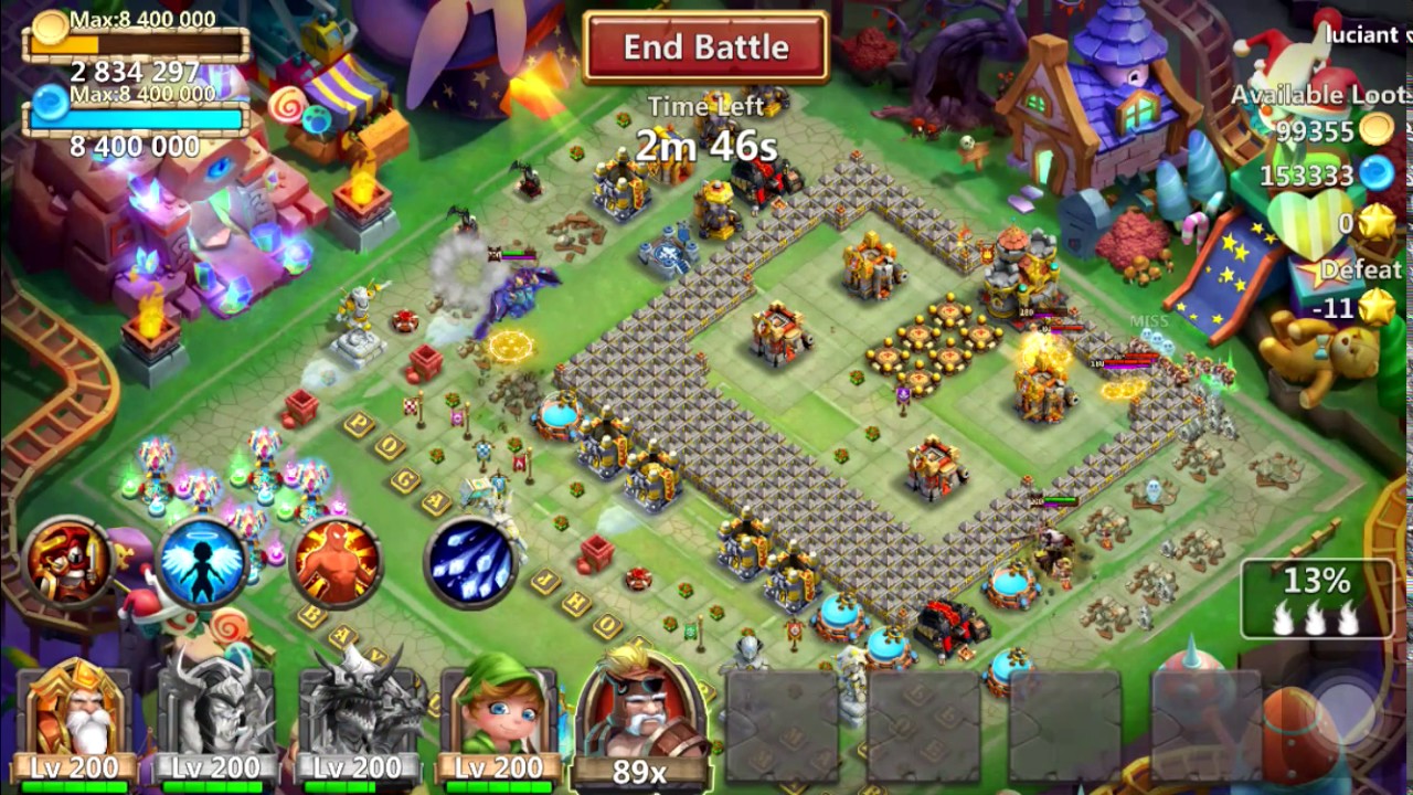 Castle clash ROMANIA!!!8/8 bs Gunslinger test!! YouTube