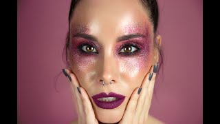 Maquillaje moda/editorial: Glitter makeup