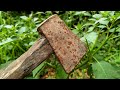 How to Restore Rusty Old Axe With Very Simple Tools