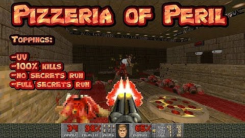 Doom 2: Pizzeria of Peril by me, Clippy - UV full reveal without secrets then with, who is hungry?