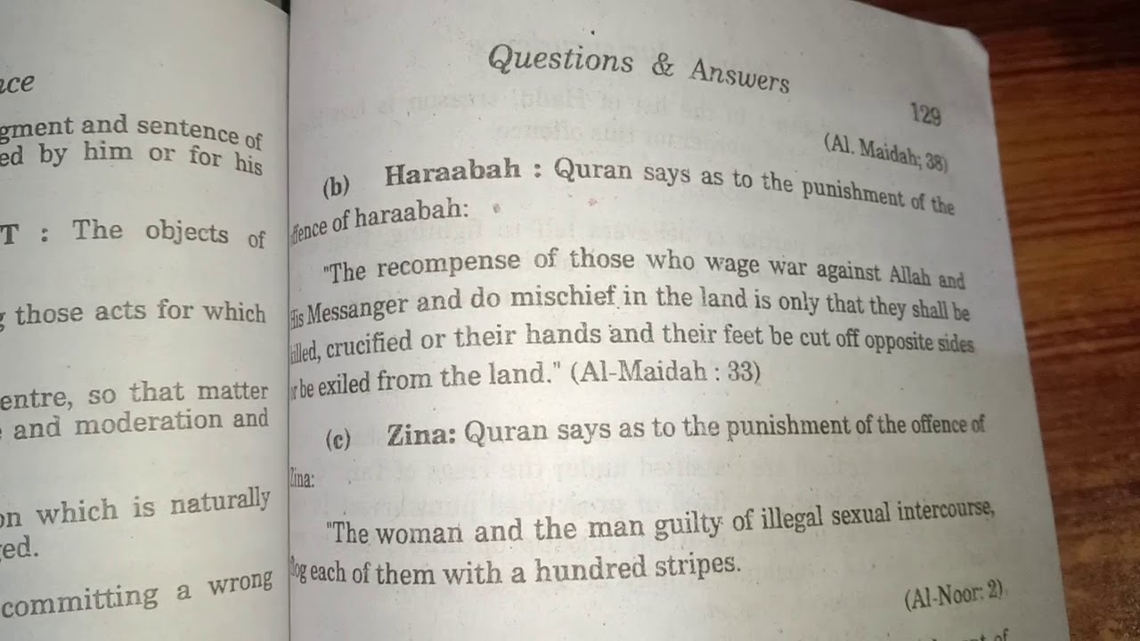 HARAABAH Punishment Hudood Ordinance 1979 YouTube