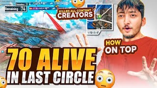 Killed All Content Creators | 70 Alive In Last Zone | Survival Fights | Pubg Mobile HOW BRAND