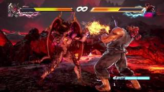 Full power Devil Kazuya vs Demon Akuma