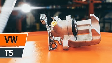How to change rear brake caliper VOLKSWAGEN T5 TUTORIAL | AUTODOC