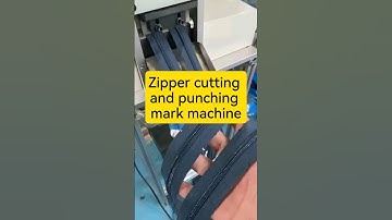 Zipper cutting and puncing mark machine #manufacturing #factory #zipper machine #bag machine