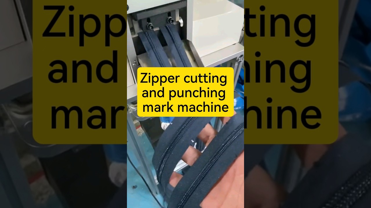 Zipper cutting and puncing mark machine 