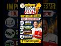 Chhattisgarh Budget 2026-27 Important Terms | NIPUN, SANKALP, CGVAYU | 100% Exam Question | CGPSC
