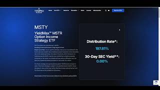 YIELDMAX - MSTY!  197.81% Annual Distribution!  AWESOME Dividend!