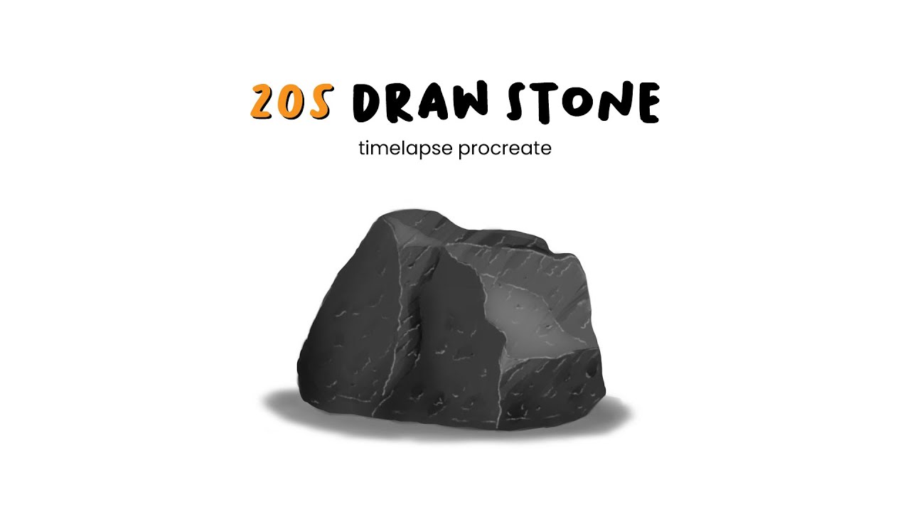Procreate Draw Stone 20s draw stone | Procreate timelapse - YouTube