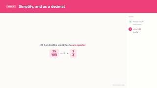 Percents Fractions Decimals 0 75 75 Solve it Maths Rational Numbers 5 13