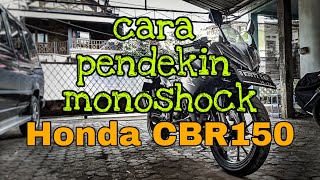 cara pendekin shock belakang honda CBR150 dengan mudah