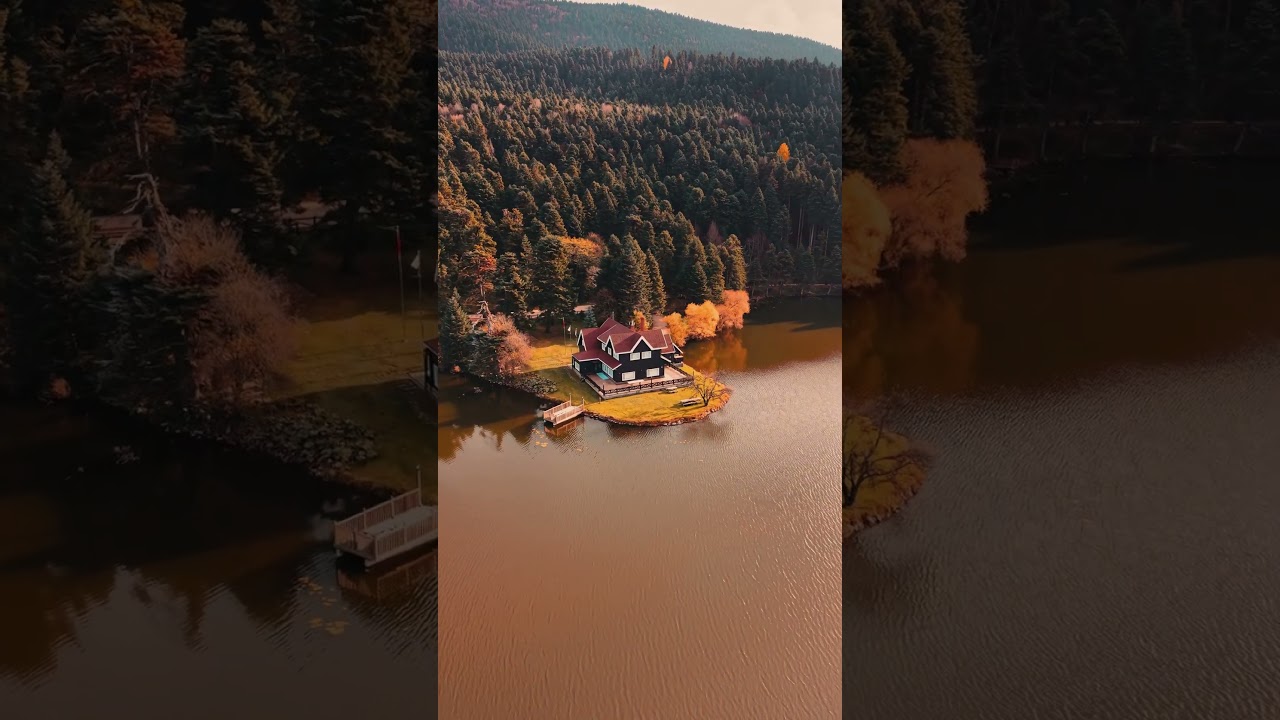 Serene Aerial View of G&ouml;lc&uuml;k Lake House