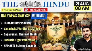 The Hindu News Analysis | 21 August 2026 | PIB Current Affairs + MCQs | UPSC Prelims & Mains