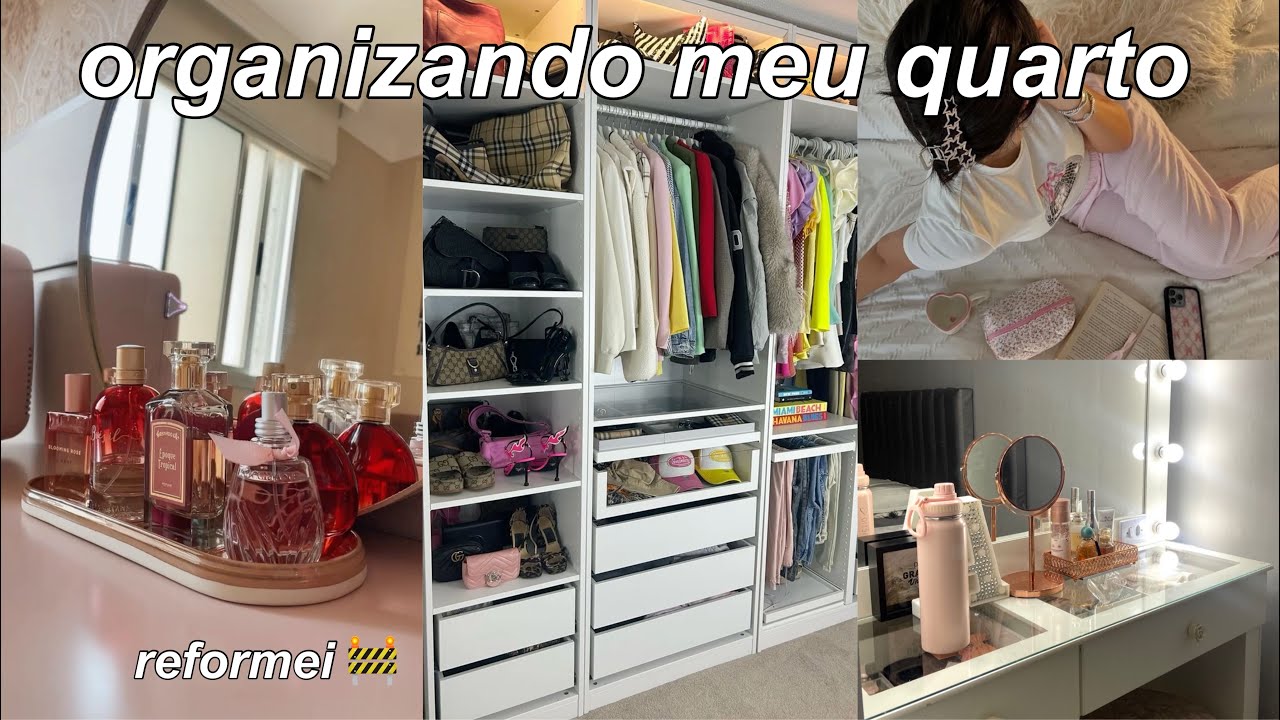 ORGANIZANDO MEU QUARTO | 🫧💗 fiz uma reforma no meu quarto