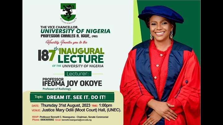 THE 187TH INAUGURAL LECTURE OF THE UNIVERSITY OF NIGERIAN BY( PROF. IFEOMA JOY OKOYE)