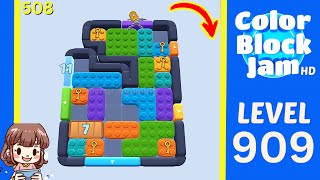 Color Block Jam Level 508 (909) Solution Walkthrough screenshot 1