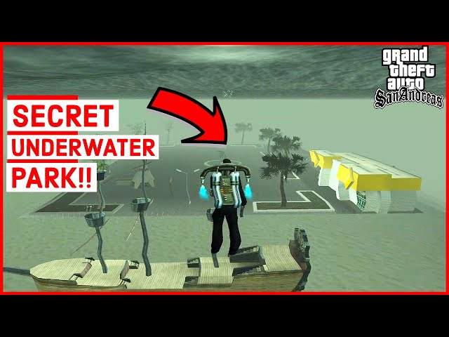 an underwater city in GTA San Andreas, video game, Stable Diffusion