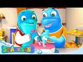 Pat-A-Cake - Sharks Bake a Cake Song | The Sharksons - Songs for Kids | Nursery Rhymes &amp; Kids Songs