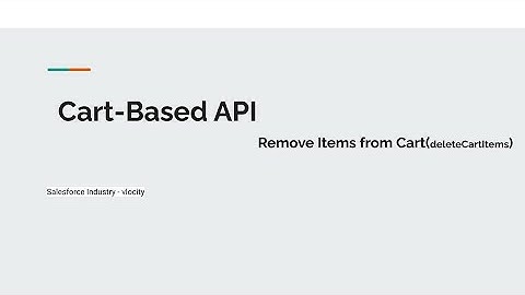 How to Remove Child Products using #salesforce #deleteCartsItems  Cart Based API #SalesforceIndustry