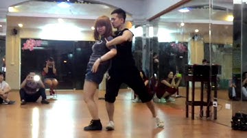 Hanoi Zouk Group Linh Zeus & Hip Kawai Zouk Demo 3.2015 at Hà Nội, Vietnam