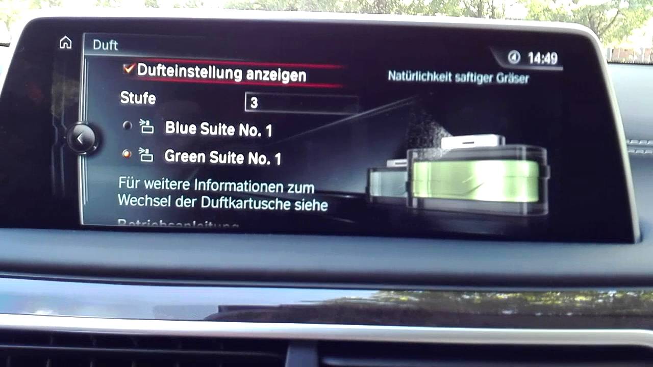 BMW 7er G11 - Duft im Fahrzeug einstellen 