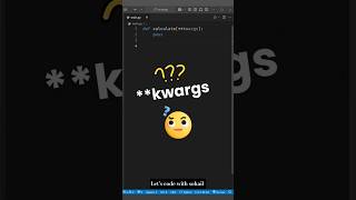 **kwargs in python