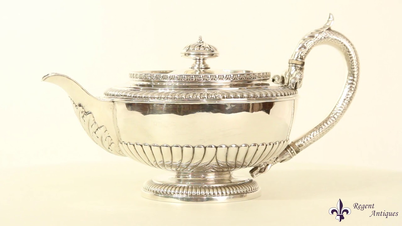 Antique Rare Georgian Sterling Silver Teapot by Paul Storr