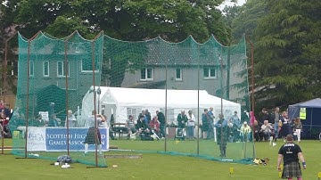 Putting The Shot At The Highland Games Markinch Fife Scotland