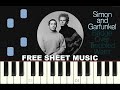 BRIDGE OVER TROUBLED WATER, Simon &amp; Garfunkel, Piano Tutorial with free Sheet Music (pdf)