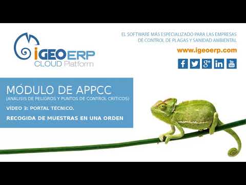 APPCC - Portal Técnico para ordenes APPCC - iGEO ERP Cloud Platform