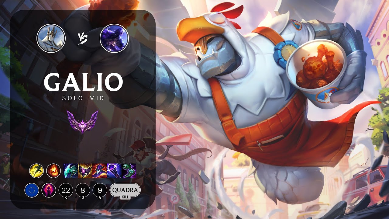 Galio Mid vs Ryze - EUW Master Patch 12.22