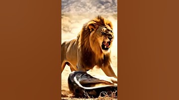 Who Will Win? Lion vs Python: Ultimate Survival Fight🦁🐍ライオン対ニシキヘビ、究極の生存バトル！#lion #python #viral