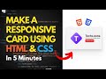 Make a Responsive Card using HTML and CSS Only | Responsive Css Card | TechLoons