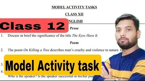 Class 12th English Model Activity task ll  English model Activity task ll English spoken video