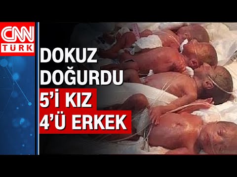 Dünyayı şaşkına çeviren doğum! Hamile kadın 9 doğurdu...