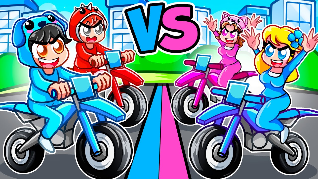 Boys vs Girls FASTEST MOTORCYCLE In Roblox DRIVING EMPIRE!