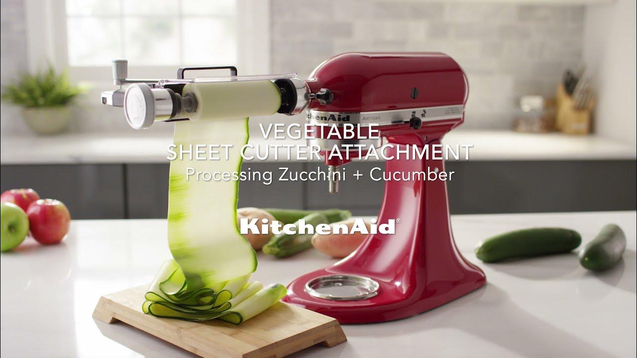 KitchenAid® Vegetable Sheet Cutter Attachment: Processing Cucumber &  Zucchini 