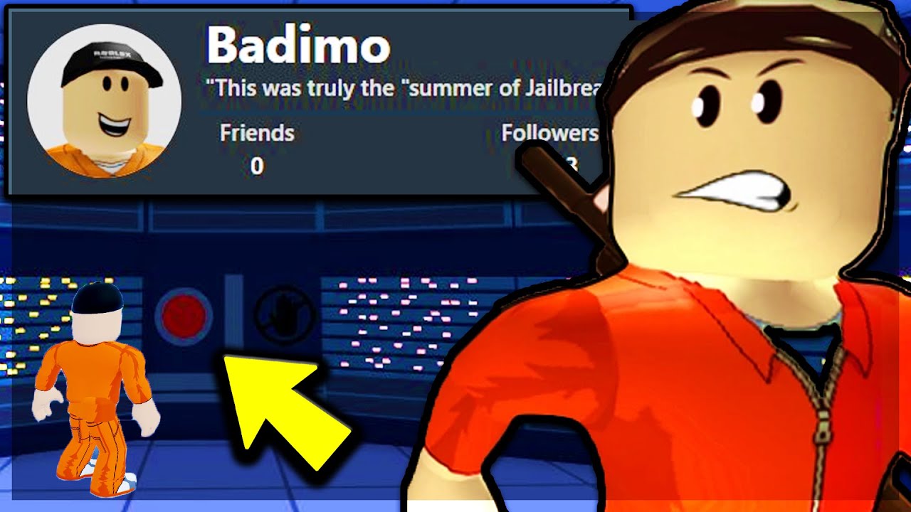 Why Badimo Guy Is Nuking Jailbreak Secret Info Youtube - roblox jailbreak badimo twitter