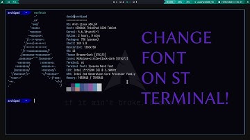 change the font on st terminal