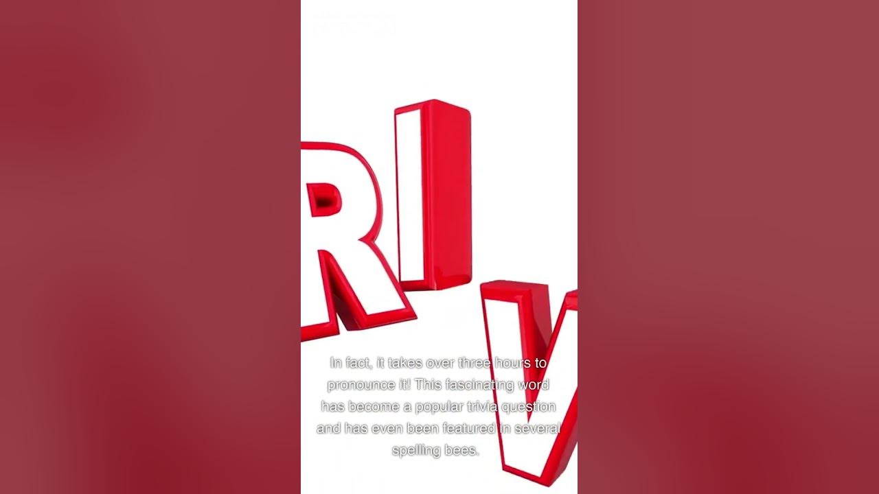 The longest word in the english language has 189 819 letters youtube