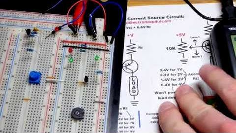 2N3906 PNP bipolar junction transistor BJT current source circuit with electronics diagram