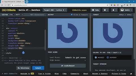 CSS Battle Task Letter B || 2021| || CSS Battle Conqueror