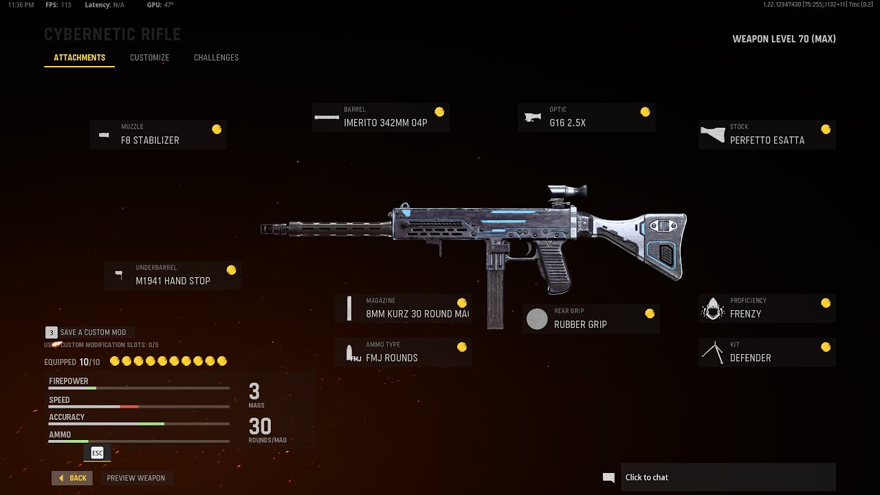 Call of Duty Vanguard Marco 5 Cybernetic Rifle Blueprint test on bots ...