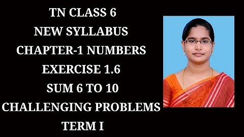 6th Maths T-1 Ch-1 Numbers | Exercise 1.6 (6 to 10) sums | samacheer One plus One channel