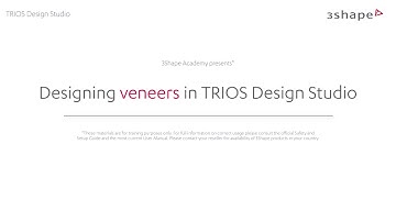 Designing veneers in TRIOS Design Studio