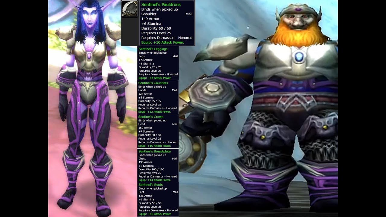 Darnassus QM Armor selling Sentinel set | Turtle WoW | HC | Paladin ...
