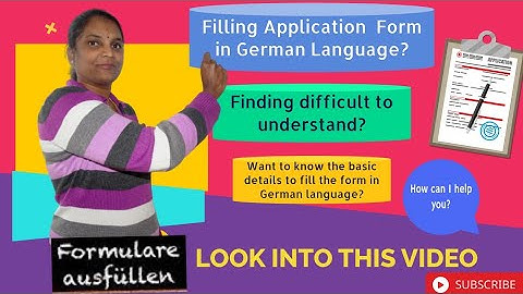 A1|Lesson4|Fill Application Form In German Language|Formular ausfüllen|#LearnGermanWithVino